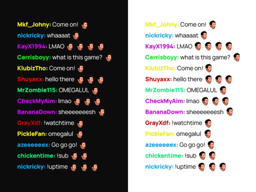 Twitch Chat Celebrating with POG Emotes